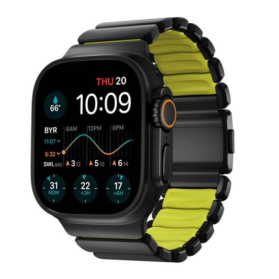 Curea Nomad Stratos Band, Black Titanium Volt FKM, Apple Watch 45/46/49mm (Ingredi, NM011130858) by www.silkase.ro