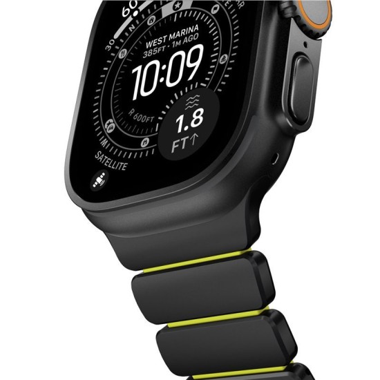 Curea Nomad Stratos Band, Black Titanium Volt FKM, Apple Watch 45/46/49mm (Ingredi, NM011130858) by www.silkase.ro