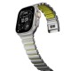 Curea Nomad Stratos Band pentru Apple Watch 45/46/49mm, Natural Titanium / Volt FKM (Ingredi, NM011147858) by www.silkase.ro