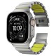 Curea Nomad Stratos Band pentru Apple Watch 45/46/49mm, Natural Titanium / Volt FKM (Ingredi, NM011147858) by www.silkase.ro