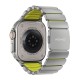 Curea Nomad Stratos Band pentru Apple Watch 45/46/49mm, Natural Titanium / Volt FKM (Ingredi, NM011147858) by www.silkase.ro