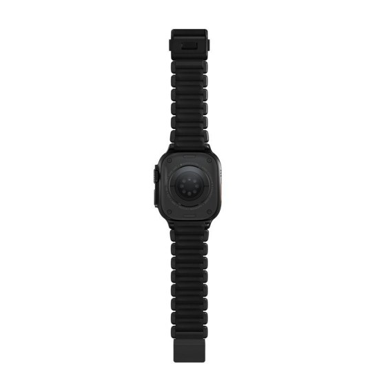 Curea Nomad Stratos pentru Apple Watch 45/46/49mm, Titan și FKM, Black (Ingredi, NM011154858) by www.silkase.ro