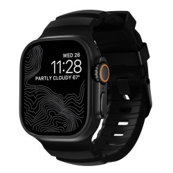 NOMAD Brățară Rocky Point Apple Watch 49/46/45/44mm (Ultra 3-1/Seria 11), Negru Carbon