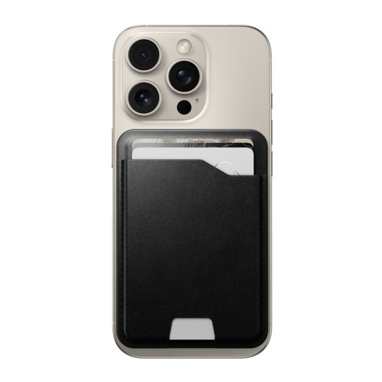 Portofel magnetic din piele Nomad cu localizare Find My, negru (Localizatoare și SmartTags, NM011741858) by www.silkase.ro
