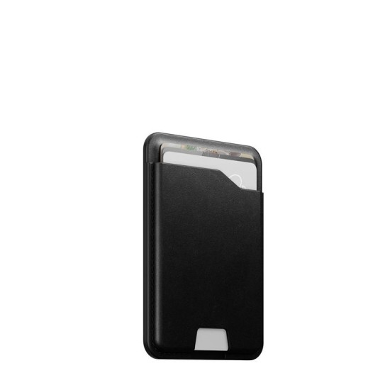 Portofel magnetic din piele Nomad cu localizare Find My, negru (Localizatoare și SmartTags, NM011741858) by www.silkase.ro
