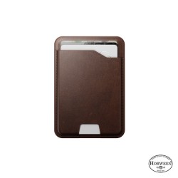 Portofel magnetic din piele Nomad cu localizare Find My, maro