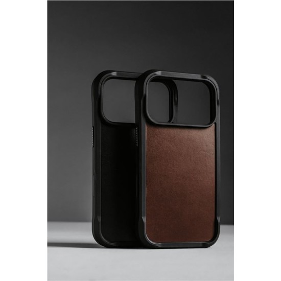 Husa de protectie robusta din piele Horween Nomad Rugged pentru iPhone 17 Pro Max, neagra (iPhone 17 Pro Max, NM011789858) by www.silkase.ro