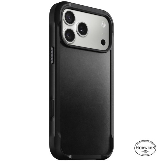 Husa de protectie robusta din piele Horween Nomad Rugged pentru iPhone 17 Pro Max, neagra (iPhone 17 Pro Max, NM011789858) by www.silkase.ro