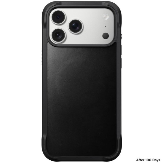 Husa de protectie robusta din piele Horween Nomad Rugged pentru iPhone 17 Pro Max, neagra (iPhone 17 Pro Max, NM011789858) by www.silkase.ro