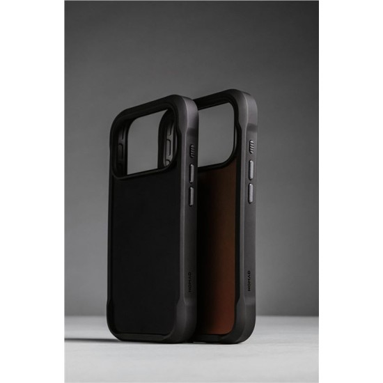Husa de protectie robusta din piele Horween Nomad Rugged pentru iPhone 17 Pro Max, neagra (iPhone 17 Pro Max, NM011789858) by www.silkase.ro