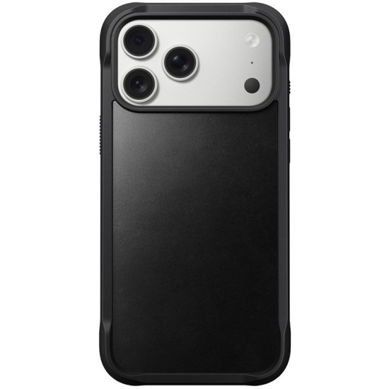 Husa de protectie robusta din piele Horween Nomad Rugged pentru iPhone 17 Pro Max, neagra (iPhone 17 Pro Max, NM011789858) by www.silkase.ro