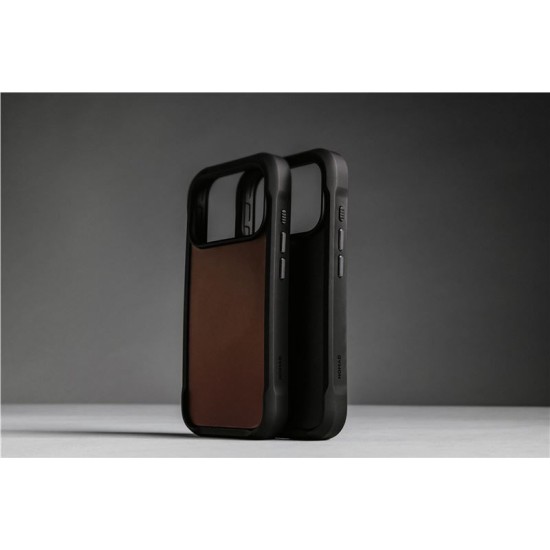 Husa de protectie robusta din piele Horween Nomad Rugged pentru iPhone 17 Pro Max, neagra (iPhone 17 Pro Max, NM011789858) by www.silkase.ro