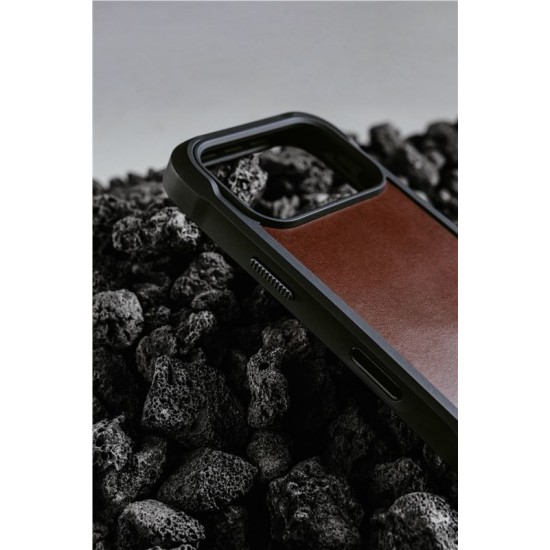 Husa de protectie robusta din piele Horween Nomad Rugged pentru iPhone 17 Pro, maro rustic (iPhone 17 Pro, NM011819858) by www.silkase.ro