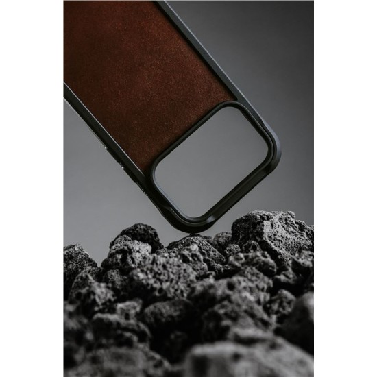 Husa de protectie robusta din piele Horween Nomad Rugged pentru iPhone 17 Pro, maro rustic (iPhone 17 Pro, NM011819858) by www.silkase.ro
