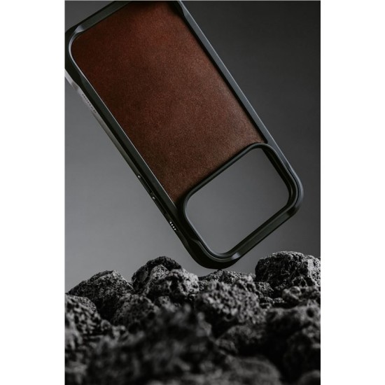 Husa de protectie robusta din piele Horween Nomad Rugged pentru iPhone 17 Pro, maro rustic (iPhone 17 Pro, NM011819858) by www.silkase.ro