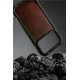 Husa de protectie robusta din piele Horween Nomad Rugged pentru iPhone 17 Pro, maro rustic (iPhone 17 Pro, NM011819858) by www.silkase.ro