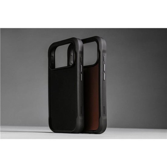 Husa de protectie robusta din piele Horween Nomad Rugged pentru iPhone 17 Pro, maro rustic (iPhone 17 Pro, NM011819858) by www.silkase.ro