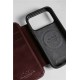 Husa tip carte din piele Horween Nomad Modern Folio pentru iPhone 17 Pro Max, visiniu (iPhone 17 Pro Max, NM011826858) by www.silkase.ro