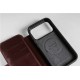 Husa tip carte din piele Horween Nomad Modern Folio pentru iPhone 17 Pro Max, visiniu (iPhone 17 Pro Max, NM011826858) by www.silkase.ro