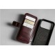 Husa tip carte din piele Horween Nomad Modern Folio pentru iPhone 17 Pro Max, visiniu (iPhone 17 Pro Max, NM011826858) by www.silkase.ro