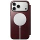 Husa tip carte din piele Horween Nomad Modern Folio pentru iPhone 17 Pro Max, visiniu (iPhone 17 Pro Max, NM011826858) by www.silkase.ro