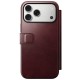 Husa tip carte din piele Horween Nomad Modern Folio pentru iPhone 17 Pro Max, visiniu (iPhone 17 Pro Max, NM011826858) by www.silkase.ro