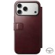Husa tip carte din piele Horween Nomad Modern Folio pentru iPhone 17 Pro Max, visiniu (iPhone 17 Pro Max, NM011826858) by www.silkase.ro