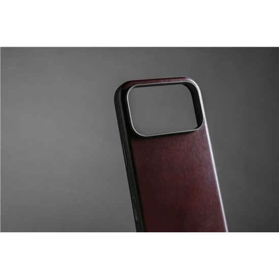 Husa de protectie din piele Horween Nomad Modern pentru iPhone 17 Pro Max, visiniu (iPhone 17 Pro Max, NM011840858) by www.silkase.ro