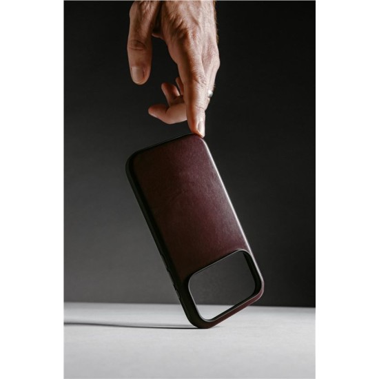 Husa de protectie din piele Horween Nomad Modern pentru iPhone 17 Pro Max, visiniu (iPhone 17 Pro Max, NM011840858) by www.silkase.ro