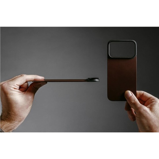 Husa traditionala din piele Horween Nomad pentru iPhone Air, maro rustic (iPhone Air, NM011864858) by www.silkase.ro