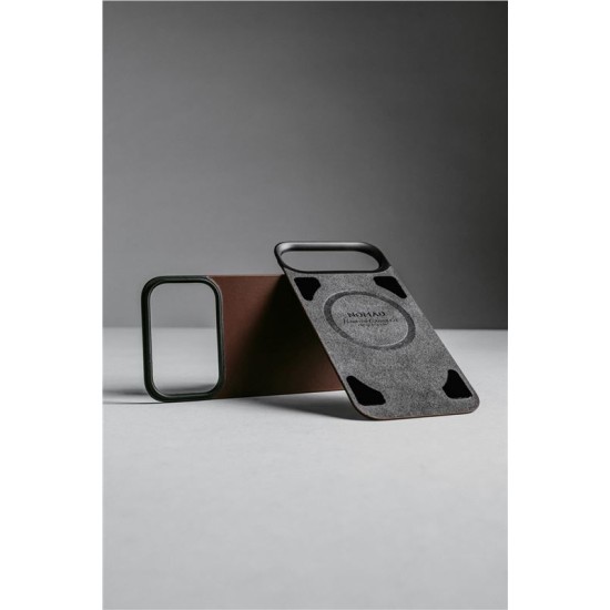 Husa traditionala din piele Horween Nomad pentru iPhone Air, maro rustic (iPhone Air, NM011864858) by www.silkase.ro