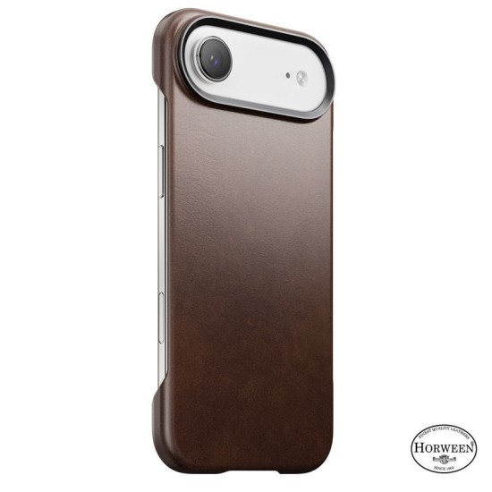 Husa traditionala din piele Horween Nomad pentru iPhone Air, maro rustic (iPhone Air, NM011864858) by www.silkase.ro