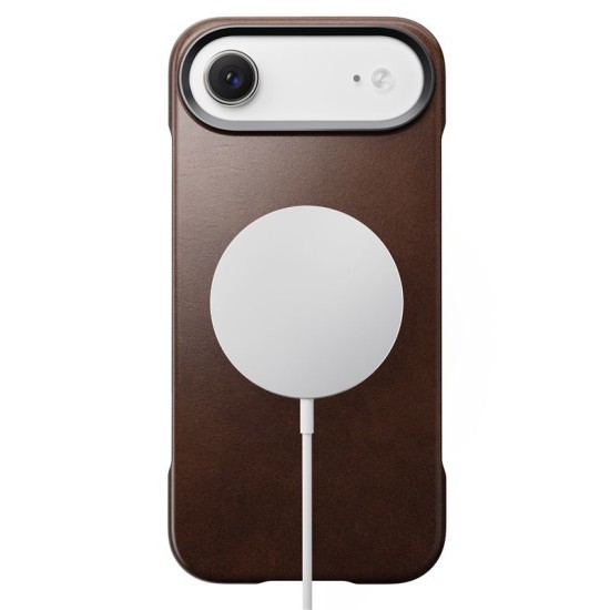 Husa traditionala din piele Horween Nomad pentru iPhone Air, maro rustic (iPhone Air, NM011864858) by www.silkase.ro