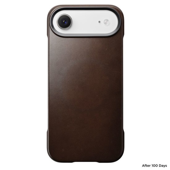 Husa traditionala din piele Horween Nomad pentru iPhone Air, maro rustic (iPhone Air, NM011864858) by www.silkase.ro