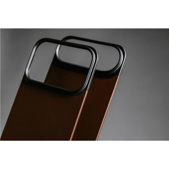 Husa traditionala din piele Horween Nomad pentru iPhone Air, maro rustic (iPhone Air, NM011864858) by www.silkase.ro