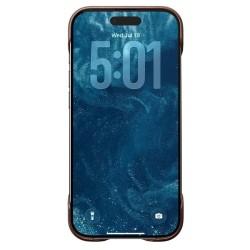 Husa traditionala din piele Horween Nomad pentru iPhone Air, maro rustic Husa traditionala din piele Horween Nomad pentru iPhone Air, maro rustic