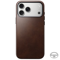 Husa traditionala din piele Horween Nomad pentru iPhone 17 Pro Max, maro rustic