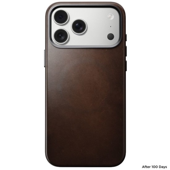 Husa traditionala din piele Horween Nomad pentru iPhone 17 Pro Max, maro rustic (iPhone 17 Pro Max, NM011918858) by www.silkase.ro