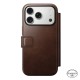 Husa tip carte din piele Horween Nomad Modern Folio pentru iPhone 17 Pro, maro rustic (iPhone 17 Pro, NM014155858) by www.silkase.ro