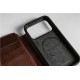 Husa tip carte din piele Horween Nomad Modern Folio pentru iPhone 17 Pro, maro rustic (iPhone 17 Pro, NM014155858) by www.silkase.ro