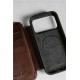 Husa tip carte din piele Horween Nomad Modern Folio pentru iPhone 17 Pro, maro rustic (iPhone 17 Pro, NM014155858) by www.silkase.ro