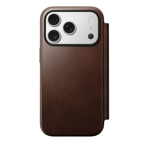 Husa tip carte din piele Horween Nomad Modern Folio pentru iPhone 17 Pro, maro rustic (Nomad, Ingredi) by www.silkase.ro Husa tip carte din piele Horween Nomad Modern Folio pentru iPhone 17 Pro, maro rustic (iPhone 17 Pro, NM014155858) by www.silkase.ro
