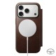 Husa tip carte din piele Horween Nomad Modern Folio pentru iPhone 17 Pro, maro rustic (iPhone 17 Pro, NM014155858) by www.silkase.ro