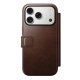 Husa tip carte din piele Horween Nomad Modern Folio pentru iPhone 17 Pro, maro rustic (iPhone 17 Pro, NM014155858) by www.silkase.ro