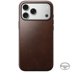Husa de protectie din piele Horween Nomad Modern pentru iPhone 17 Pro Max, maro rustic