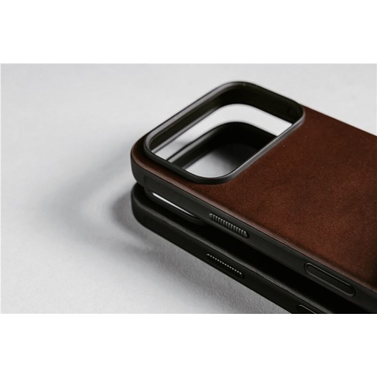 Husa de protectie din piele Horween Nomad Modern pentru iPhone 17 Pro Max, maro rustic (iPhone 17 Pro Max, NM014247858) by www.silkase.ro