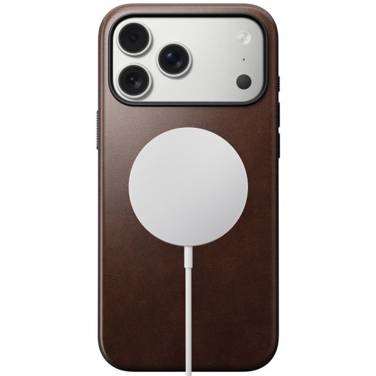 Husa de protectie din piele Horween Nomad Modern pentru iPhone 17 Pro Max, maro rustic (iPhone 17 Pro Max, NM014247858) by www.silkase.ro