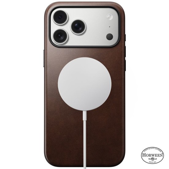 Husa de protectie din piele Horween Nomad Modern pentru iPhone 17 Pro Max, maro rustic (iPhone 17 Pro Max, NM014247858) by www.silkase.ro