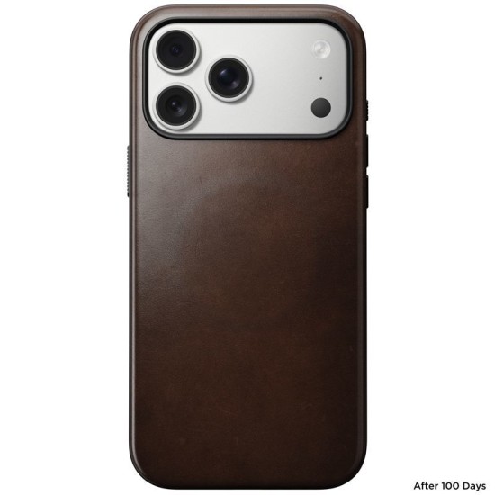 Husa de protectie din piele Horween Nomad Modern pentru iPhone 17 Pro Max, maro rustic (iPhone 17 Pro Max, NM014247858) by www.silkase.ro