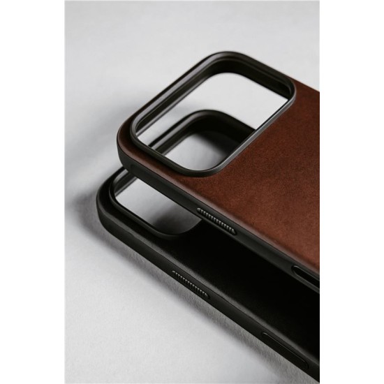 Husa de protectie din piele Horween Nomad Modern pentru iPhone 17 Pro Max, maro rustic (iPhone 17 Pro Max, NM014247858) by www.silkase.ro